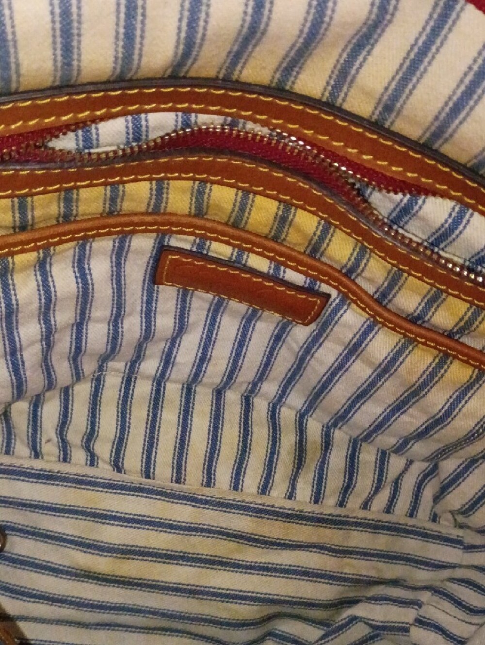 Dooney & Bourke Yellow Tote with Brown Leather Accents - Picture 9 of 12
